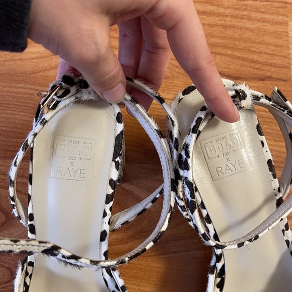 Raye x Stone Cold Fox Snow Leopard Block Heels - Picture 6 of 8